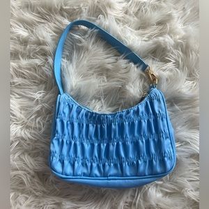 New Blue Ruffled Purse